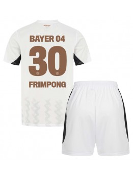 Bayer Leverkusen Jeremie Frimpong #30 Replika Borta Kläder Barn 2024-25 Kortärmad (+ byxor)